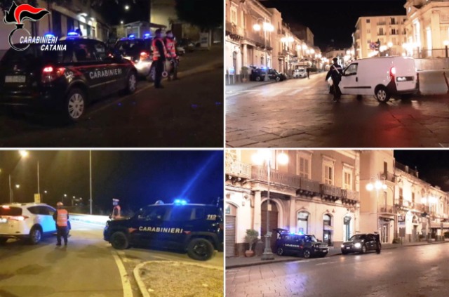 Carabinieri: giorno e notte controlli anti-Covid. Alcuni in giro di notte, senza giustificato motivo